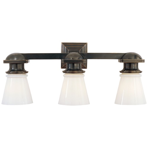 Visual Comfort Signature Collection E.F. Chapman New York Subway 3-Light Sconce in Bronze by Visual Comfort Signature SL2153BZWG
