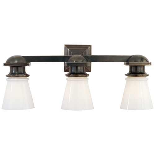 E.F. Chapman New York Subway 3-Light Sconce in Bronze by Visual Comfort Signature
