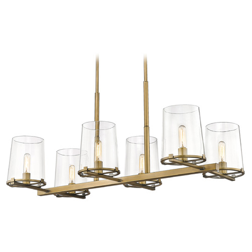 Callista Rubbed Brass Linear Light by Z-Lite