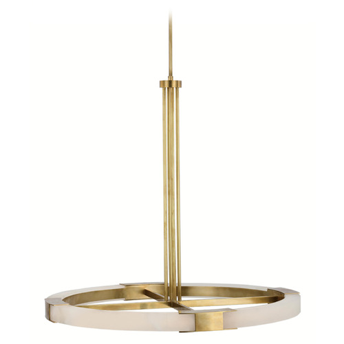 Visual Comfort Signature Collection Kelly Wearstler Covet Chandelier in Brass & Alabaster by VC Signature KW5140AB/ALB