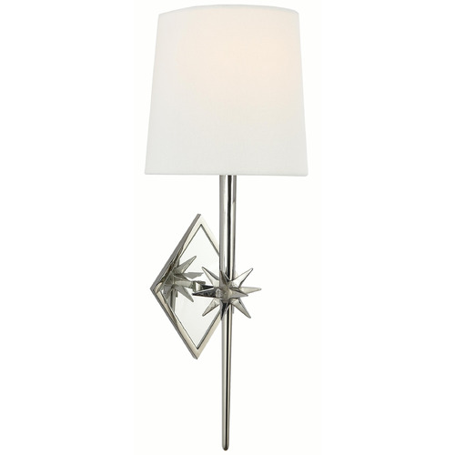 Visual Comfort Signature Collection Ian K. Fowler Etoile Polished Nickel Sconce
