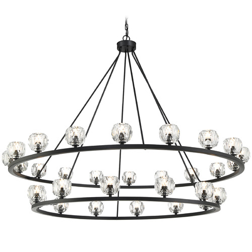 Crystorama Lighting Aragon Matte Black LED Chandelier