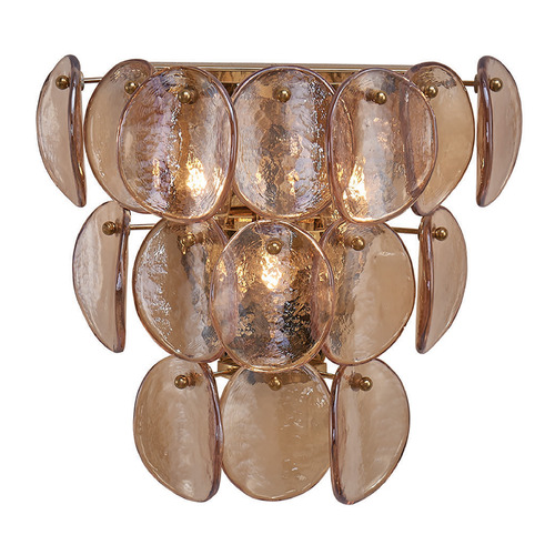 Kalco Lighting Uroko Polished Winter Brass Sconce