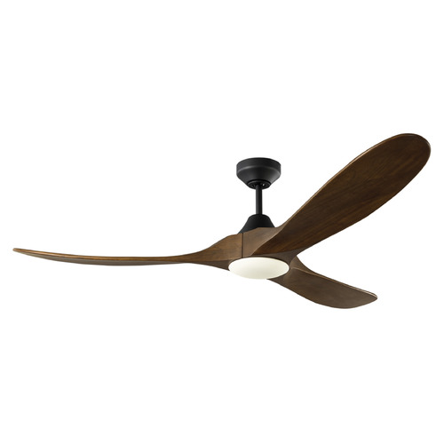 Visual Comfort Fan Collection Maverick Smart 60 LED Midnight Black LED Ceiling Fan with Light