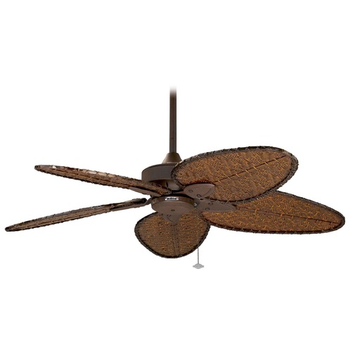 Windpointe 52-Inch Fan in Rust Finish with Palm Blades by Fanimation Fans
