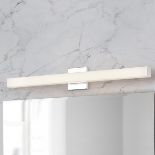 LED Bathroom Light Chrome Horizontal / Vertical Mounting 34-Inch Wide