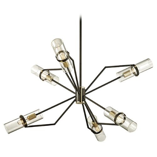 Troy Lighting Troy Lighting Raef Textured Bronze Brushed Brass Chandelier F6316