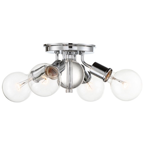 Bounce Polished Nickel Flush Mount by Nuvo Lighting
