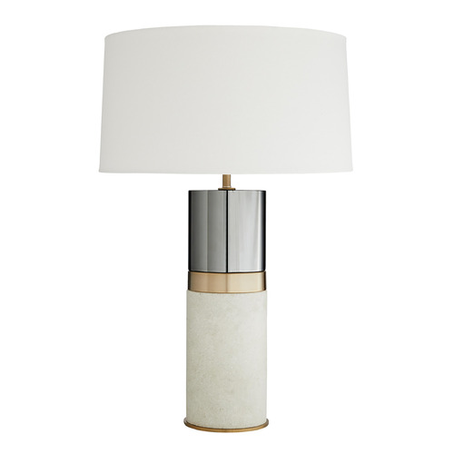 Whitman Table Lamp in White, Smoke & Pale Brass by Arteriors Home