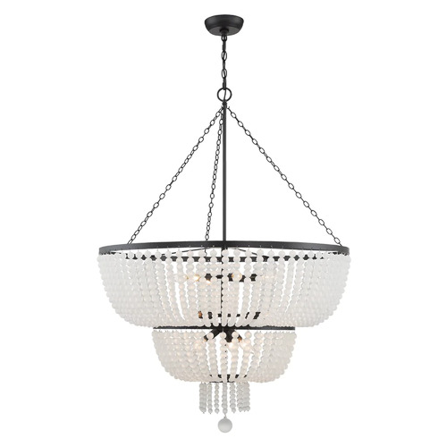 Crystorama Lighting Rylee 32-Inch Chandelier in Matte Black by Crystorama Lighting 612-MK