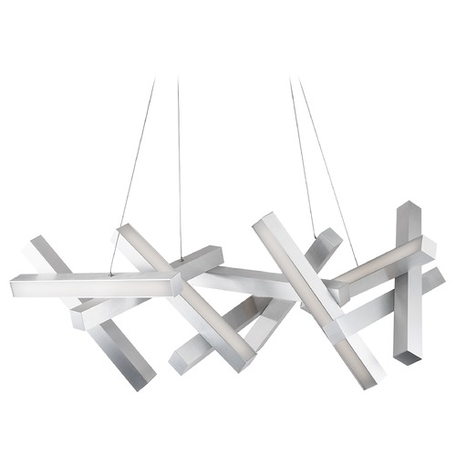 Modern Forms by WAC Lighting Chaos Brushed Aluminum LED Linear Light by Modern Forms PD-64848-AL