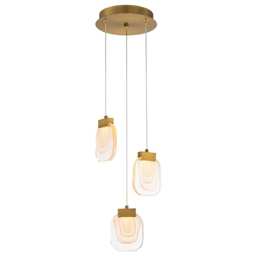 Paget Gold LED Multi-Light Pendant by Eurofase Lighting