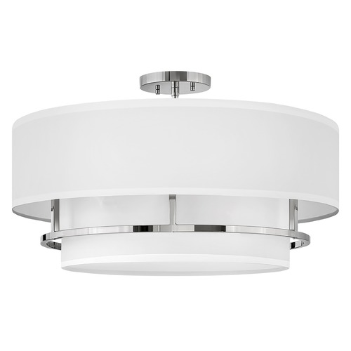 Hinkley Graham Large Semi-Flush Mount in Polished Nickel by Hinkley Lighting 38894PN