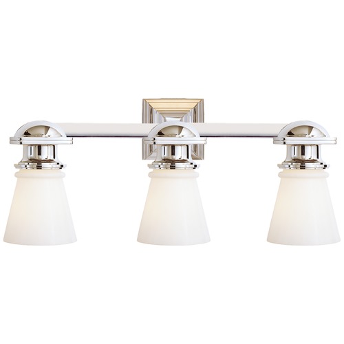 Visual Comfort Signature Collection E.F. Chapman New York Subway 3-Light Sconce in Chrome by Visual Comfort Signature SL2153CHWG