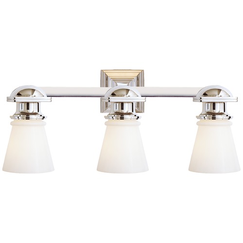 E.F. Chapman New York Subway 3-Light Sconce in Chrome by Visual Comfort Signature