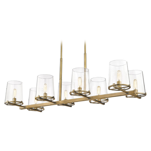 Callista Rubbed Brass Linear Light by Z-Lite