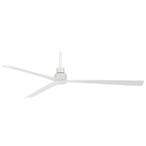 Minka Aire Simple Flat White Ceiling Fan Without Light