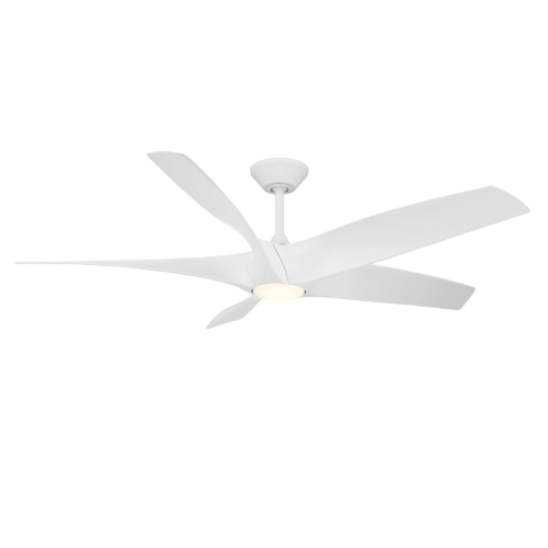 Modern Forms by WAC Lighting Zyphyr 5 62-Inch 4CCT LED Smart Fan in Matte White by Modern Forms FR-W2401-62L-MW