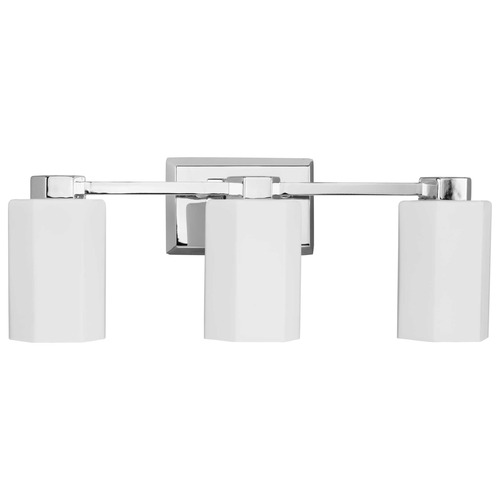 3-Light Bath & Vanity from the Estrada Collection in Polished Chrome Finish