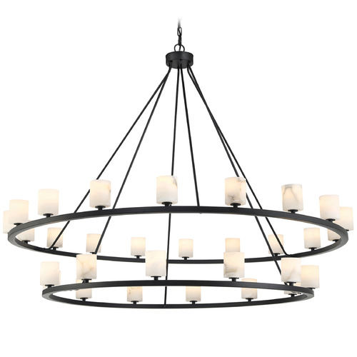 Crystorama Lighting Aragon Matte Black LED Chandelier