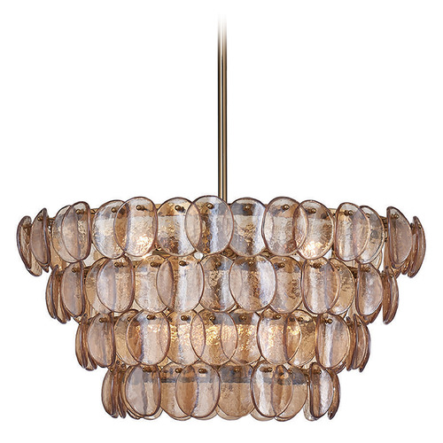 Kalco Lighting Uroko Polished Winter Brass Pendant Light