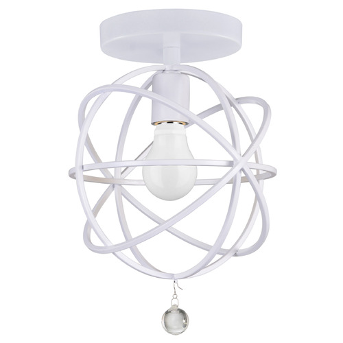 Crystorama Lighting Solaris Wet White Semi-Flushmount Light