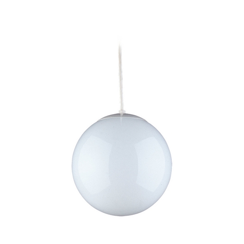 Leo 12-Inch Globe Pendant in White by Visual Comfort Studio