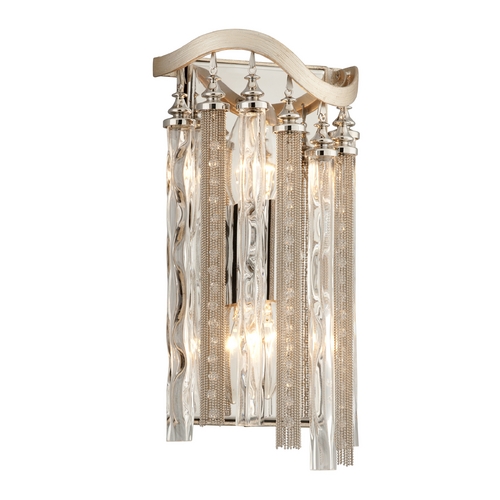 Corbett Lighting Chimera Tranquility Silver Leaf Sconce by Corbett Lighting 176-12