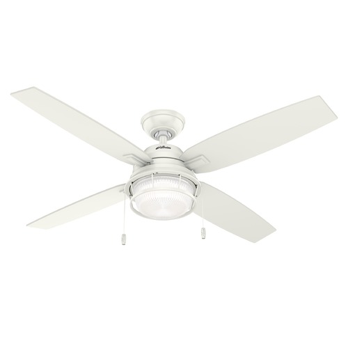 Hunter Fan Company Hunter 52-Inch Fresh White LED Ceiling Fan with Light 59240