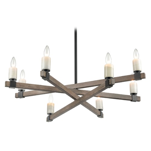 Elk Lighting Elk Lighting Stone Manor Aspen, Matte Black Chandelier 15466/8