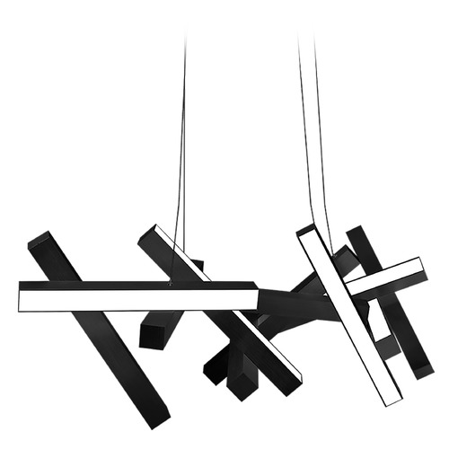 Chaos Black LED Linear Light by Modern Forms