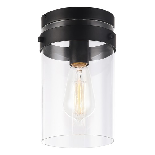 Zale Black Semi-Flush Mount by Matteo Lighting