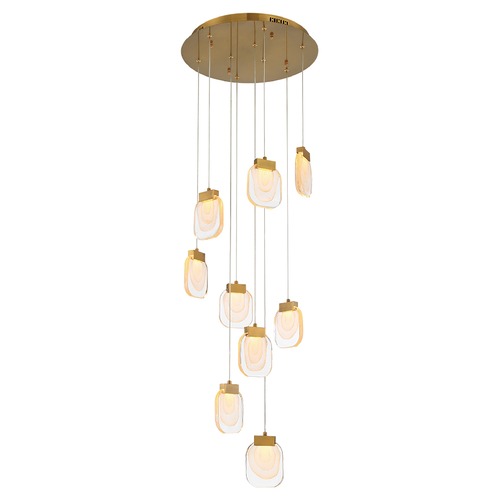 Paget Gold LED Multi-Light Pendant by Eurofase Lighting