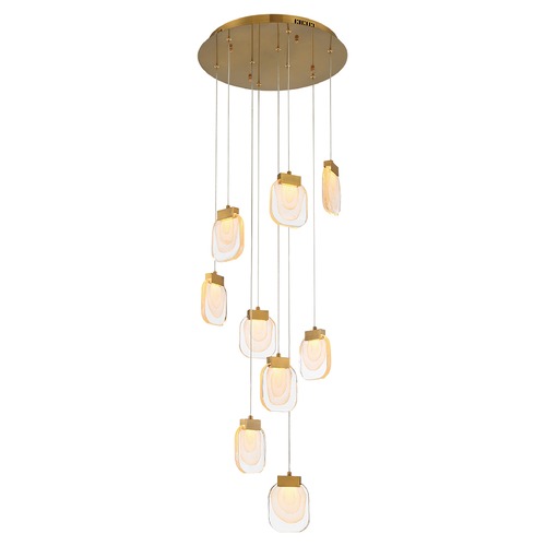 Eurofase Lighting Paget Gold LED Multi-Light Pendant by Eurofase Lighting 38043-017