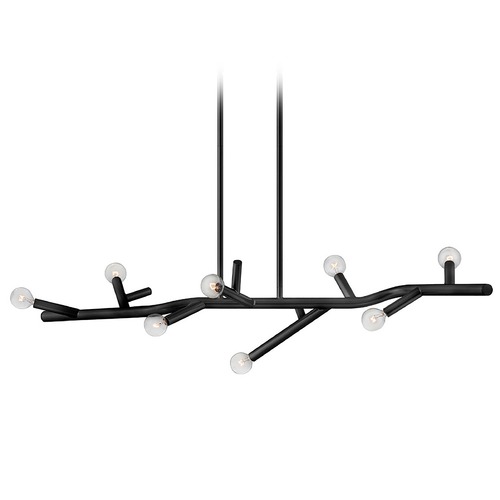 Hinkley Twiggy 8-Light Linear Chandelier in Black by Hinkley Lighting 37095BK