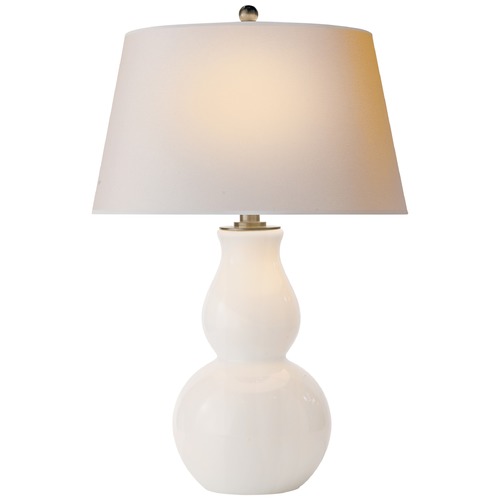 Visual Comfort Signature Collection E.F. Chapman Open Bottom Table Lamp in White Glass by Visual Comfort Signature SL3811WGNP