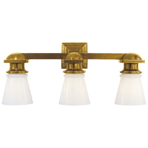 Visual Comfort Signature Collection E.F. Chapman New York Subway 3-Light Sconce in Brass by Visual Comfort Signature SL2153HABWG