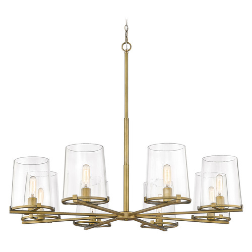Callista Rubbed Brass Chandelier by Z-Lite
