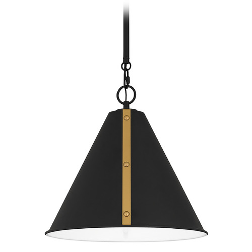 Quoizel Lighting Hyde 13-Inch Pendant in Matte Black by Quoizel Lighting QPP5611MBK