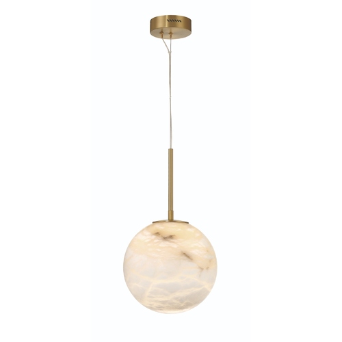 Kepler LED Alabaster Pendant in Gold by Eurofase