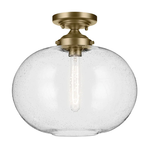 Kichler Lighting Kichler Lighting Avery Natural Brass Semi-Flushmount Light 43913NBR