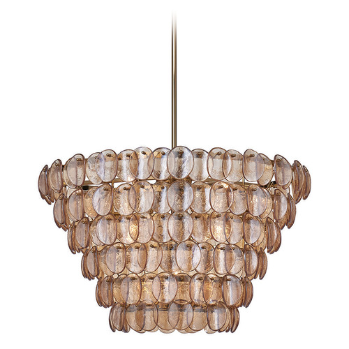 Kalco Lighting Uroko Polished Winter Brass Pendant Light