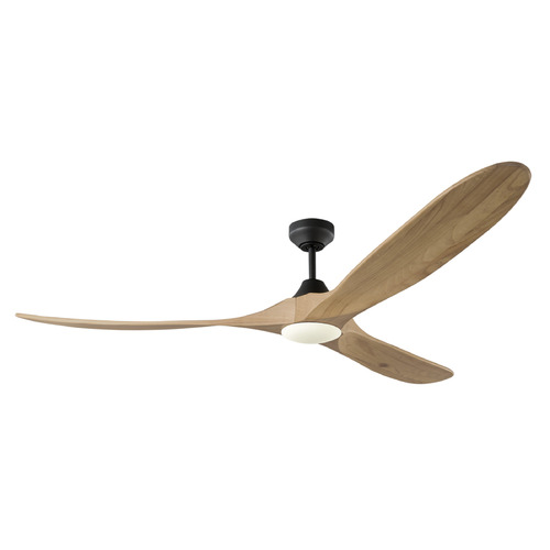 Visual Comfort Fan Collection Maverick Smart 70 LED Midnight Black LED Ceiling Fan with Light