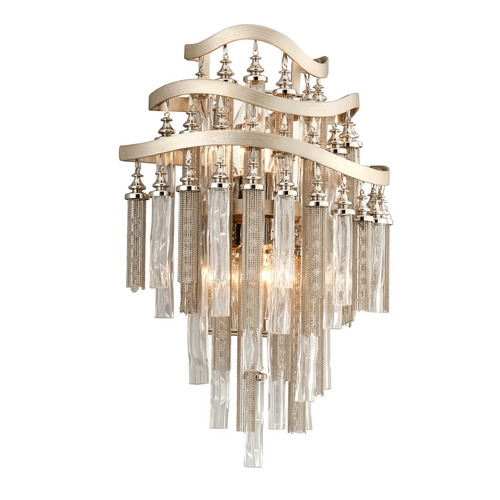 Chimera Tranquility Silver Leaf Sconce by Corbett Lighting