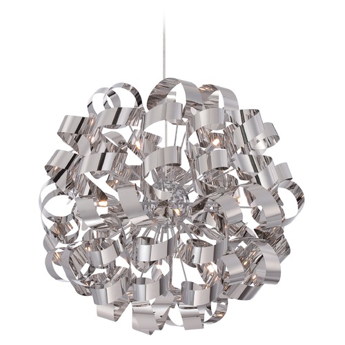 Ribbons 31-Inch Pendant in Polished Chrome by Quoizel Lighting