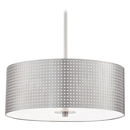 Grid Pendant in Brushed Nickel by George Kovacs