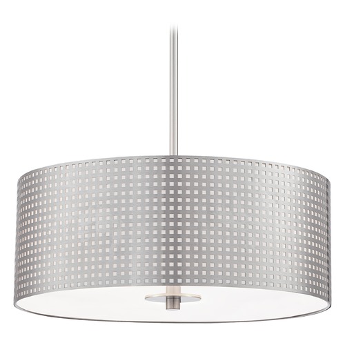 George Kovacs Lighting Grid Pendant in Brushed Nickel by George Kovacs P5743-084