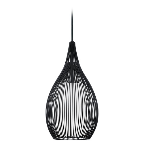 Eglo Lighting Eglo Razoni Black Mini-Pendant Light with Cylindrical Shade 92252A