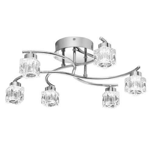 Quoizel Lighting Clear Hollow LED Semi-Flush Mount in Polished Chrome by Quoizel Lighting PCHL1718C