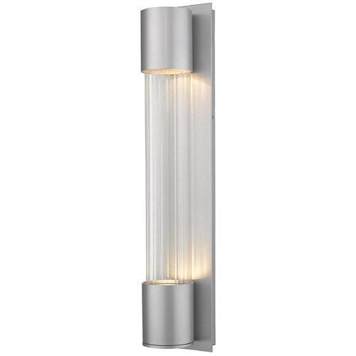 Z-Lite Striate Silver LED Outdoor Wall Light by Z-Lite 575B-SL-LED